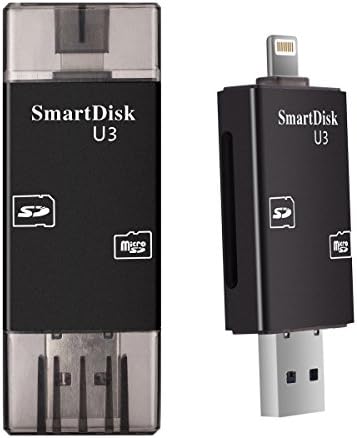 Goldwangwang USB3.0 Flash Drive TF SD Card Reader Memory Card Adapter Stick for iPhone 5/5C/5S/6/6Plus and Android Smartphones Black