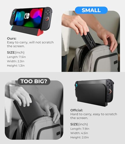 SiWiQU Switch 2 Docking Station, Portable TV Dock Only Compatible with Nintendo Switch 2 Console Charging Station Stand with 4K @ 120Hz HDMI Output / 100W Charging Input / USB 3.0