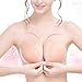 AVIGOR Strapless Self Adhesive Sticky Bra Backless Silicone Invisible Bras for Women(Beige, D)