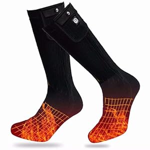 BARCHI HEAT Verwarmde sokken, 7,4 V, 2200 mAh, elektrische oplaadbare verwarmde sokken voor wintersport, motorrijden…
