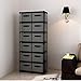Function Home 12-Drawer Chest, 6 Tier Storage Organizer Tower, Metal Shelf with 12 Removable Fabric Bins, Ideal for Home Office Dorm Bedroom, Grey