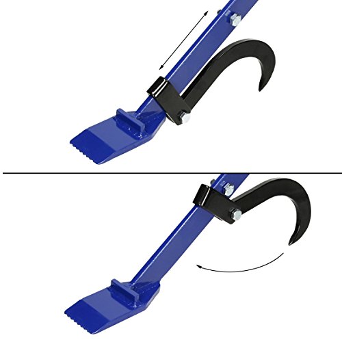 ECD Germany Fällheber mit Wendehaken - 80cm - aus Stahl - gummierten Handgriff - max. Belastung 500 kg - Stammwender… – Bild 6
