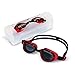 HiCool Anti-Fog Swim Goggle for Kids and Early Teens (Black/Red)