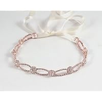 Round Infinite Love Rose Gold Tone Wedding Headband