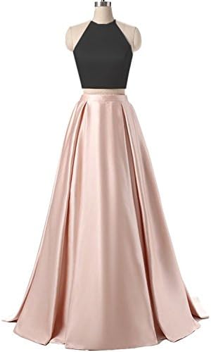 ALW Women's Halter Two Piece Long Prom Dress Formal Evening Gown ALW196BC-US2
