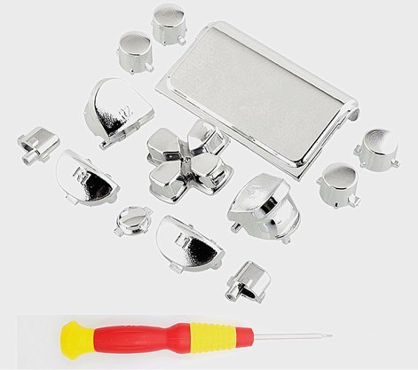 image for ZYJ-AWASA Replacement Touch Pad Thumbsticks Dpad Home Buttons Set Cont