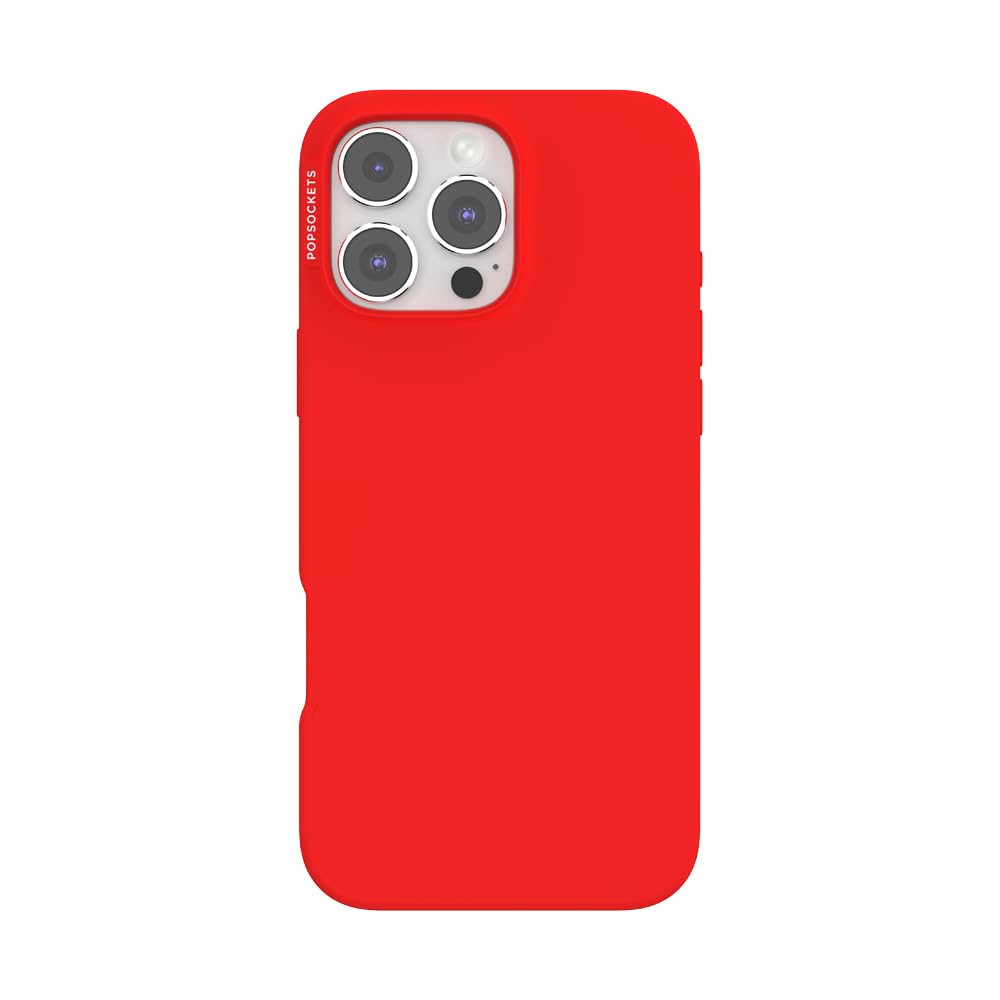 PopSockets iPhone 16 Pro Max Case Compatible with MagSafe, Phone Case for iPhone 16 Pro Max, Wireless Charging Compatible, Case Only - Rosso Image