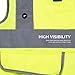 Neiko High Visibility Safety Vest ANSI Class 2, 7 Pockets, Neon Yellow, XX-Large (2XL)