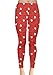 CowCow Womes Stretchy Tights Red Happy Valentines Day Heart Love Couple Sweet Leggings, XS-5XL