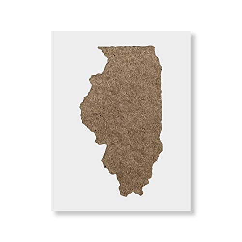 Illinois State Stencil Template - Reusable Stencil with Multiple Sizes Available