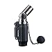 Black Quad Jet Straight Flame Butane Spray Torch Cigar Lighter,1300 Centigrade Windproof Torch