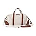 Margaritaville Unisex Weekender Duffle Shoulder Bag With Detachable Strap Plain Natural Crème Brown