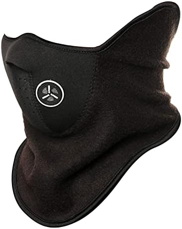 Frackkon Anti Pollution Dust SUN Protection Neck Warmer Half Face Mask for Bikers Cycling (Black, Free Size) PACK OF 1 FOR Unisex