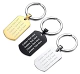 VNOX Free Engraving Stainless Steel Plain Dog Tag Pendant Necklace with 24