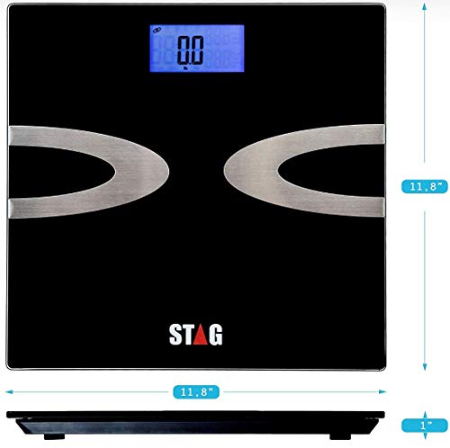 Bluetooth Digital Body Fat Scale - Best Smart Wireless Body Composition Analyzer with iOS and Android App for Body Weight - Amazing Bathroom Scale - Fat - Water - Bmi - Muscle Mass - 396lbs