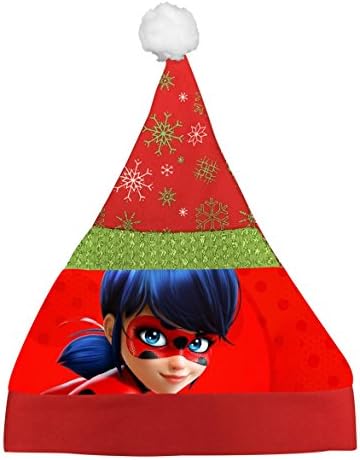 UYBND89 Christmas Holiday Xmas Cap For Santa Claus Gifts Miraculous Ladybug For Adult And Children