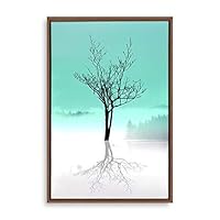 Framed Canvas Wall Art Tree Canvas Prints Home Artwork Decoration for Living Room,Bedroom - 16x24 inches