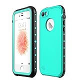 iPhone SE/5/5S Waterproof Case, iThrough iPhone SE/5/5S Underwater Case, Dust Drop Snow Shock Proof, Heavy Duty Protective Carrying Case Cover for iPhone SE 5S 5 (Lake Blue)