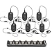 6 Pack of Motorola CLP1040 Radios with 6 Push To Talk (PTT) earpieces and a 6-Bank Radio Charger