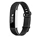 AK band32-c Band Replacement Wristband Strap with Secure Metal Buckle for Fitbit Alta/Fitbit Alta HR, Black, Small