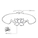 Lotus Fun 925 Sterling Silver Bracelet Vintage Classic Hollow Out Lotus Flower Adjustable Bracelets with Chain length 6.5''-7.6'', Handmade Unique Jewelry Gift for Women and Girls