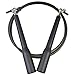 Jump Rope,Speed Adjustable 9ft PVC Coated Steel Cable with Steel Ball Bearing Double Unders Skip Rope Best for Boxing,MMA,WOD,Fitness Cardio Training,Skipping Workout Exercise for Men Women (Black)
