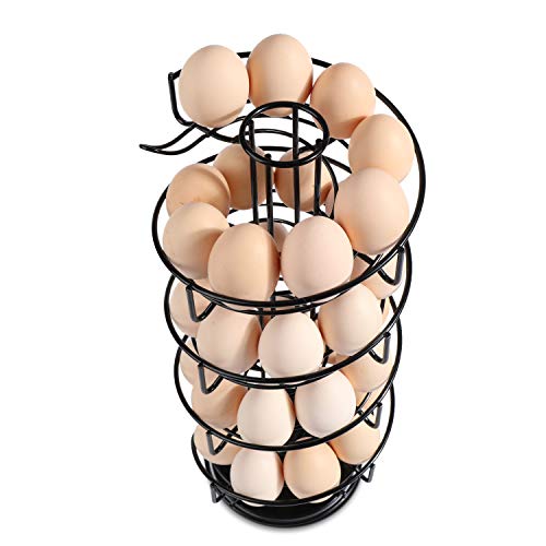 image for Flexzion Egg Skelter 360 Degree Rotatable Spiral Design Dispenser (Lar