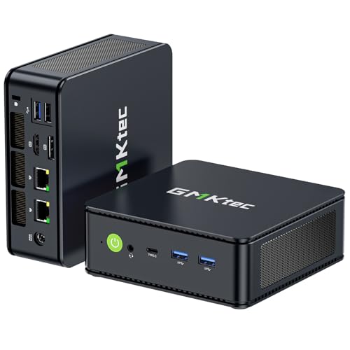 GMKtec M6 Ultra Mini Gaming PC with Ryzen 7640HS (6600H/6800U Replacement), 32GB DDR5 RAM, 1TB SSD, Dual Nic LAN 2.5GbE, Triple Display 4K, WiFi 6, USB4, BT 5.2, DP, HDMI 2.0