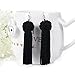 Knotted Tassel Earrings Long Tassel Fringe Earrings Yarn Tassel Earrings Black