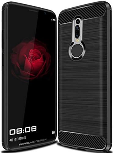 Huawei Mate RS Case, Rnicy Slim Anti-fingerprint Rubber Soft TPU Flexible Brushed Texture Protective Cover Case For Huawei Mate RS Porsche (Black)