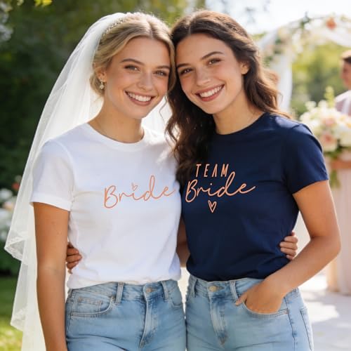 WOOD MEETS COLOR Bride Team T-Shirt, Mädchen T-Shirt, Bridesmaid T-Shirt (S-2XL)