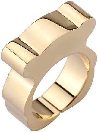 Teddy Bear Stainless Steel Ring for Girl 18k Gold Plated (9)