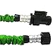 KRASR Garden Hose, 50Ft Heavy Duty Expanding Water Coil Best Flexible Expandable Retractable Collapsible Shrinking Hoses Strongest Lightweight Green