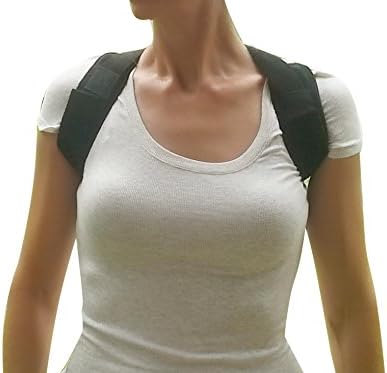 Padded Posture Brace Corrector for Women and Men by CAMP BEN (Lg 37-46") Back Brace and Shoulder Support | Adjustable Figure 8 for Clavicle &amp; Hunch (Kyphosis)
