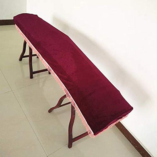 Yobeyi Gold Velvet Guzheng Dust Cover Piano Cover Guzheng Famous Musical Instrument Accessories (Wine red)
