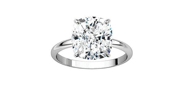 Amazon Com Jeweleryium Crushed Ice Engagement Ring Cushion Cut 5 70ct Vvs1 Clarity Colorless Moissanite Ring 925 Sterling Silver Hidden Halo Ring Wedding Ring Perfact For Gift Or As You Want Clothing Shoes