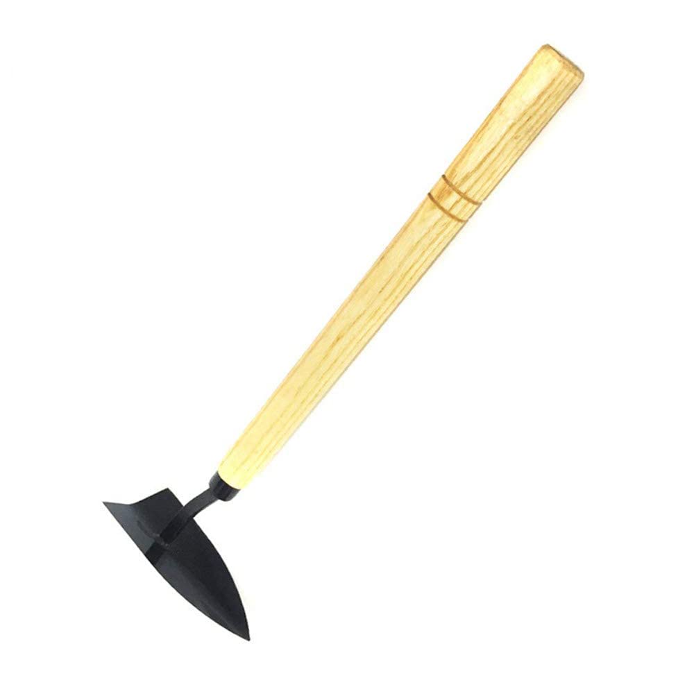 Garden Planting Hoe, Steel Head Wood Handle Pickaxe Remove Weed Shovel Soil Loosening Yard Lawn Digging Hand Tool