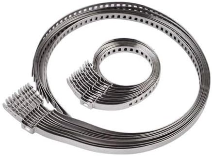 FairySu Stainless Steel Universal Adjustable Joint Boot Clip Clamp Set Kit for Drive Shaft CV Joint Boot 10pcs