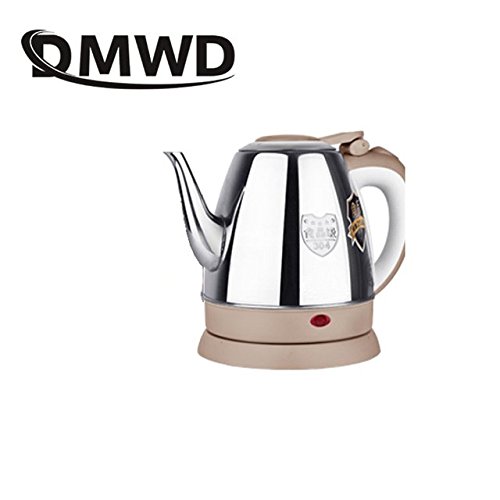 Click Here to See More Images DMWD 1.2L MINI Electric Kettle Automatic Power Off Portable Boiling Pot Stainless Steel Instant Heating Hot Water Bolier Teapot 220V (Apricot)