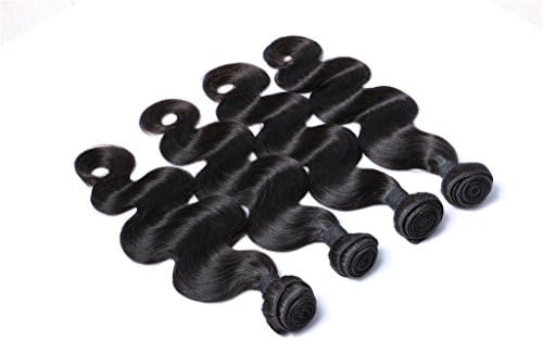 Virgin Hair Factory Peruvian Hair 4 Bundles 10 10 10 10 Inches 7A Grade Virgin Human Hair Body Wave 100% Human Hair Weave Natural Black Color