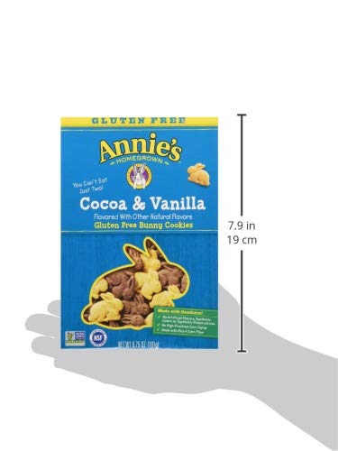 ANNIE’S GLUTEN FREE COCOA AND VANILLA BUNNY COOKIES, 6.75 OZ
