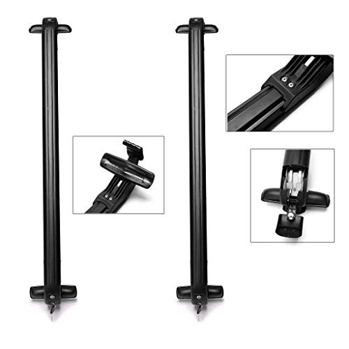 Aluminum Window Frame Roof Rail Rack Cross Bars Adjustable Cargo Carrier Kit Locking Removable Roof Rack Window Mount Carry Your Canoe, Kayak, Cargo Safely Mounts for 2000-2016 Ford Focus - Thumbnail 2