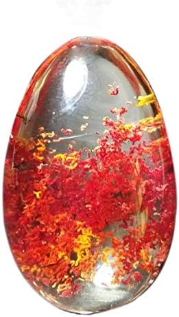 Red Crystal Healing Stone Natural Polished Red Ghost Crystal Healing Quartz Stone Crystal Gemstone Pendant