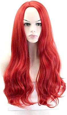 Peluca Pelirroja Larga y rizada Peluca niña: Amazon.es: Hogar