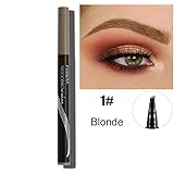 New Four Tip Eyebrow Pen Waterproof Tattoo Tint Fine Sketch Liquid Eyebrow Pencil (A1 blonde)