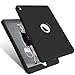 iPad Pro 10.5 A1701/A1709 Case, Hocase High-Impact Shock Absorbent Dual Layer Silicone+Hard PC Bumper Protective Case for iPad Pro 10.5-inch 2017 Model - Black