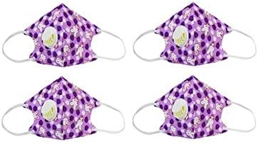DR AIR N 95 ANTI POLLUTION REUSABLE, FOLDABLE MASK WITH VALVE FOR CHILDREN (PACK OF 4)