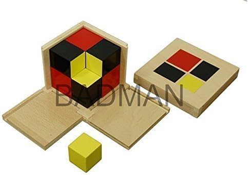 Mathematics Teachings non-toxic Wooden Montessori kid educational toys-Algebraic Binomial Cube