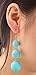 VK Accessories Thread Ball Dangle Earrings Thread Dangle Earrings Soriee Drop Earrings Beaded Ball Ear Drop Turquoise