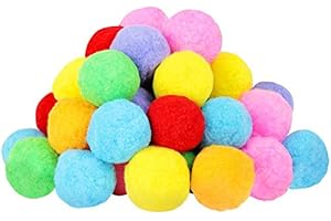 GEGEMAOYI Very Large Assorted Pom Poms for DIY Creative Crafts Decorations, Assorted Colors (50Pack 2.5 Inch)